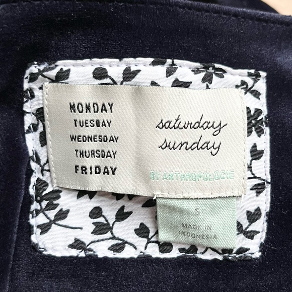 Anthropologie Saturday Sunday Velour Jumpsuit in Navy, Size Small - Picture 4 of 15